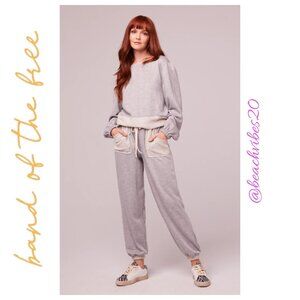 BAND OF GYPSIES Loy Heather Gray Shimmer Joggers Large NWT O-255